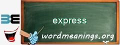 WordMeaning blackboard for express